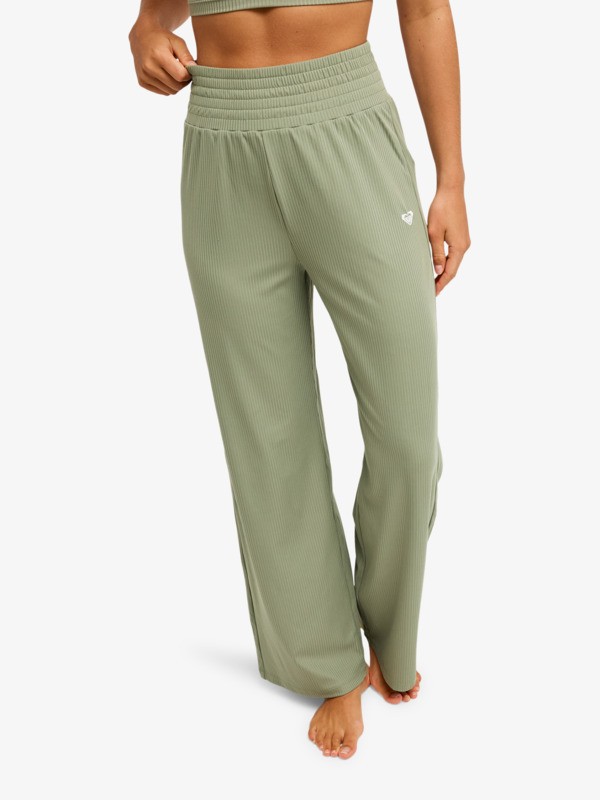 Rise & Vibe Pantalon de sport Vert Femme