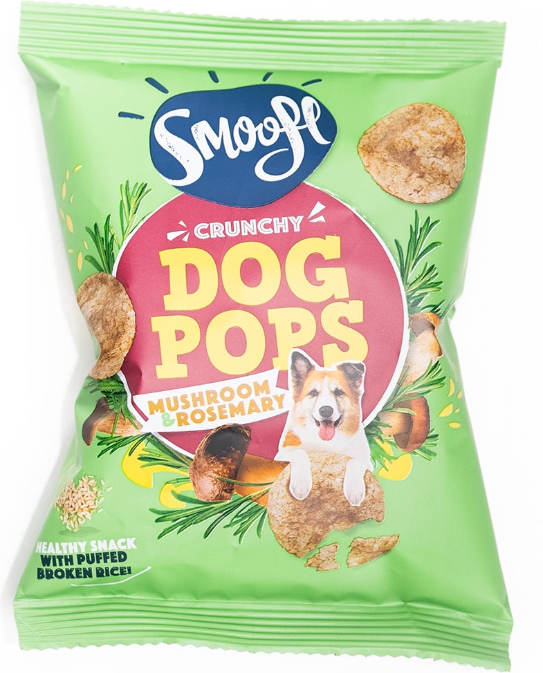 Smoofl hondenkoekjes Dog Pops paddenstoel / rozemarijn 24 g