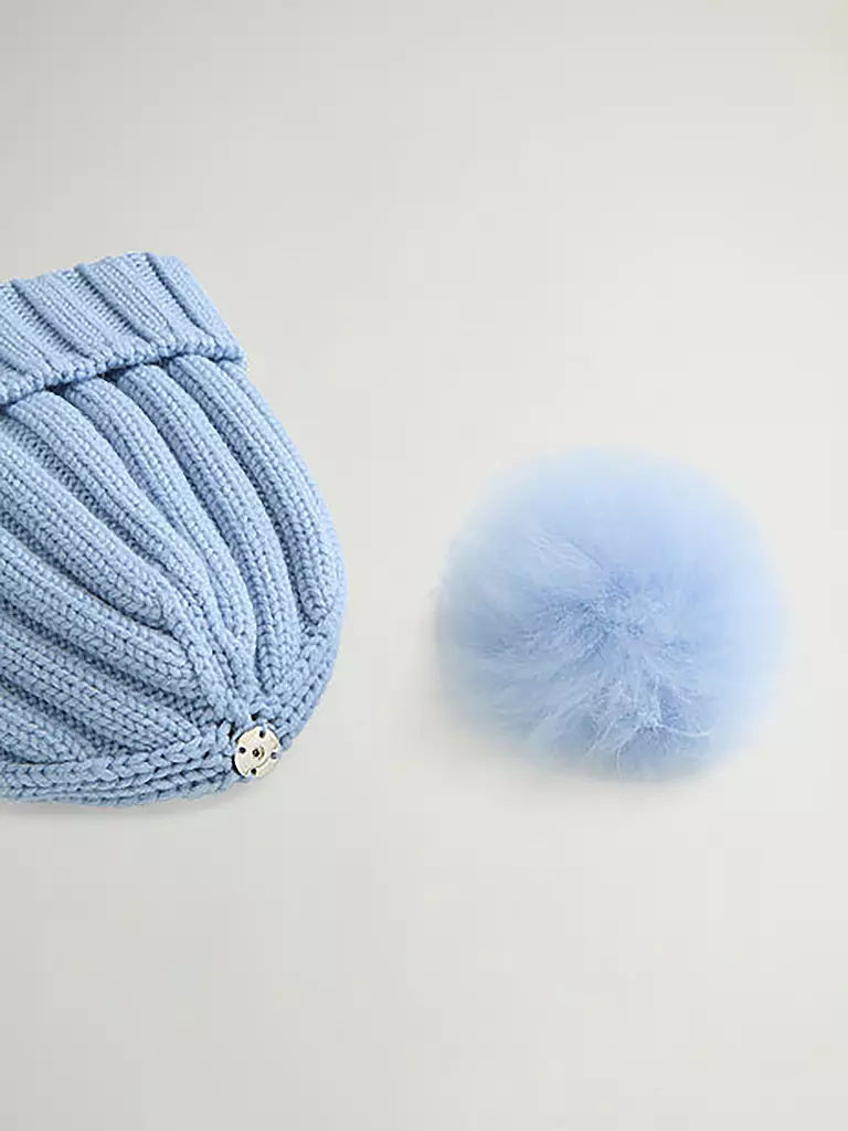 WOOLRICH Mütze - Haube hellblau