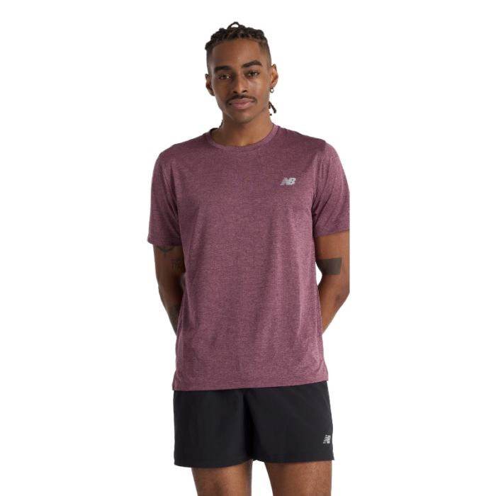 New Balance Herre T-shirts Athletics Run T-shirt Rød