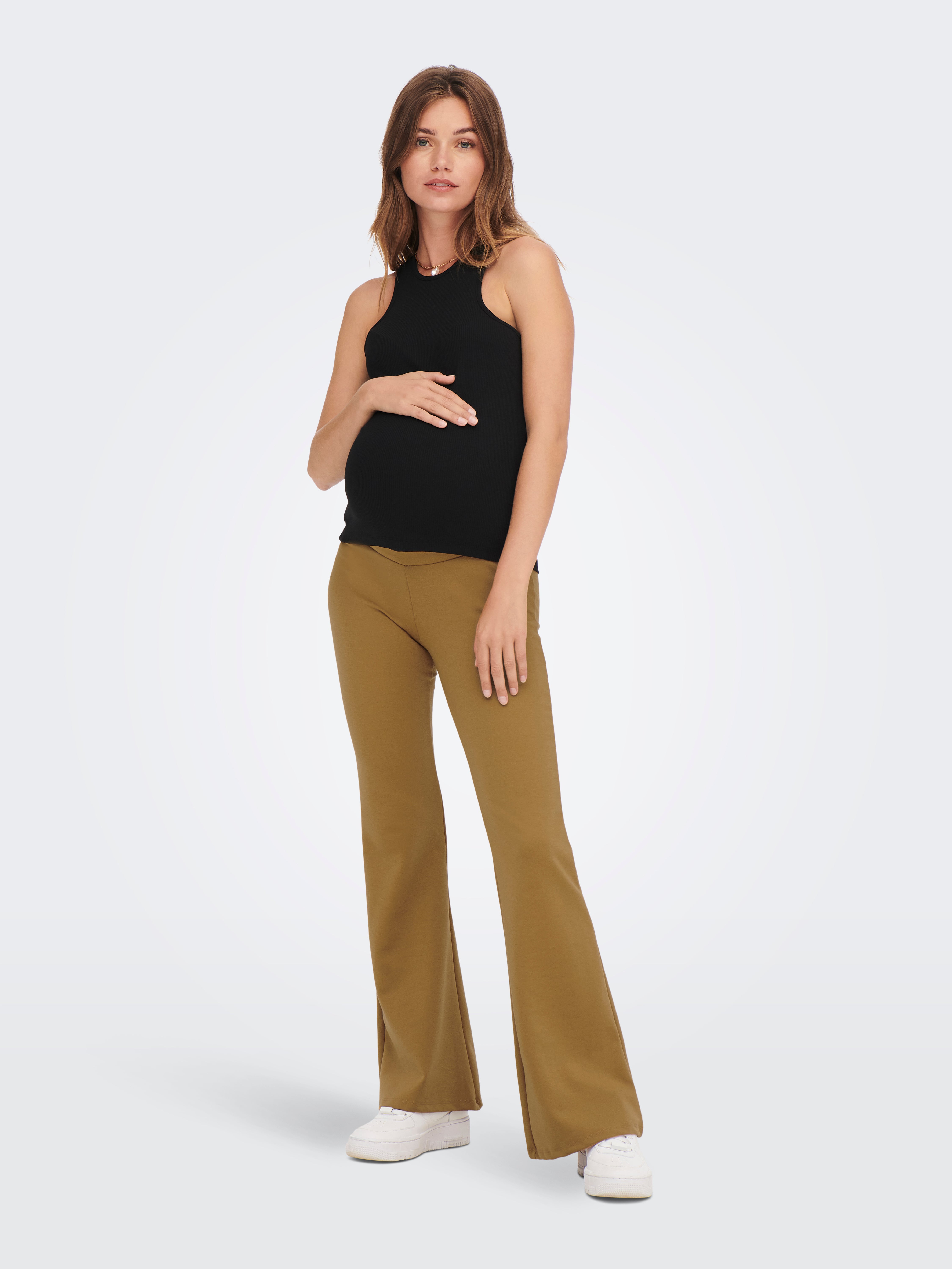 OLMFEVER Hohe Taille Normal geschnitten Hose mit weitem Beinschnitt Bistre