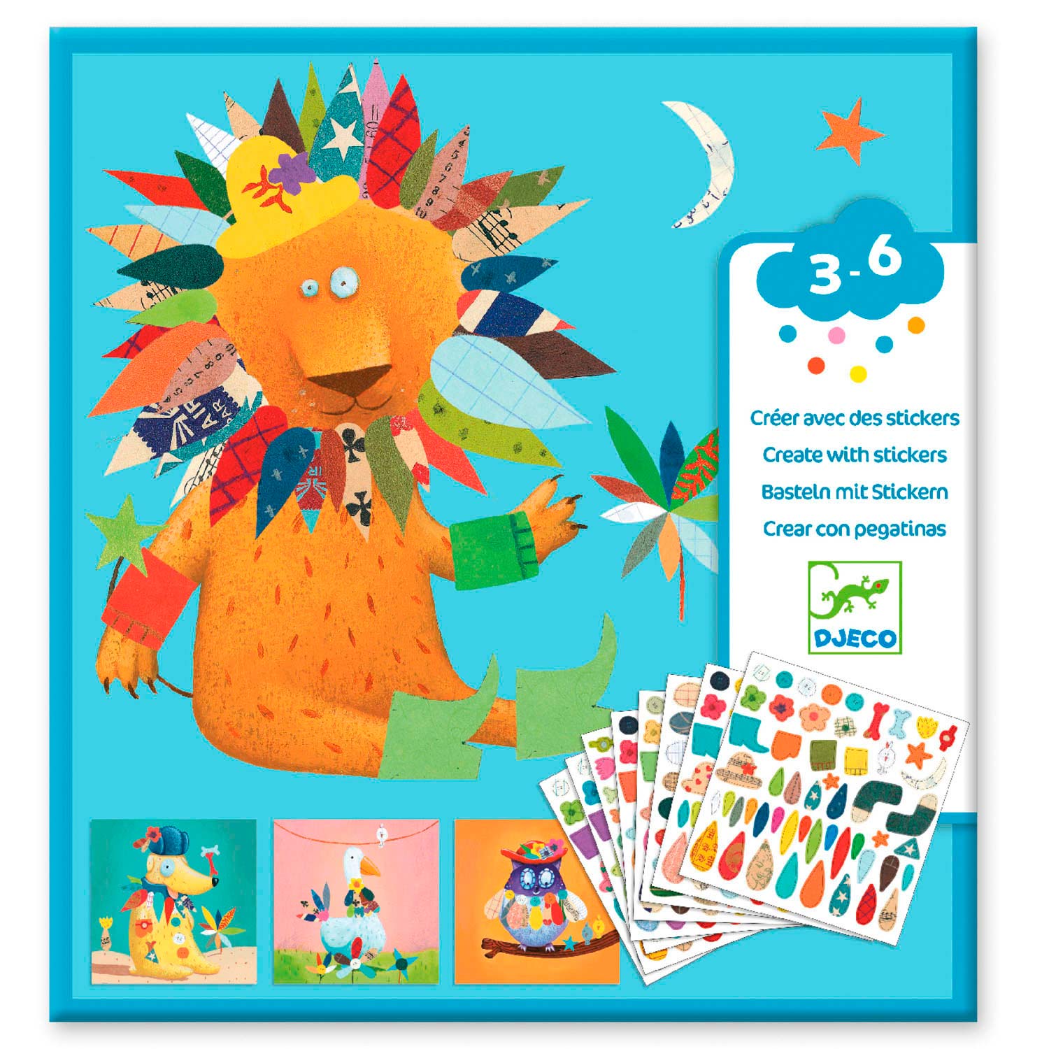 Djeco Stickers Dieren Versieren