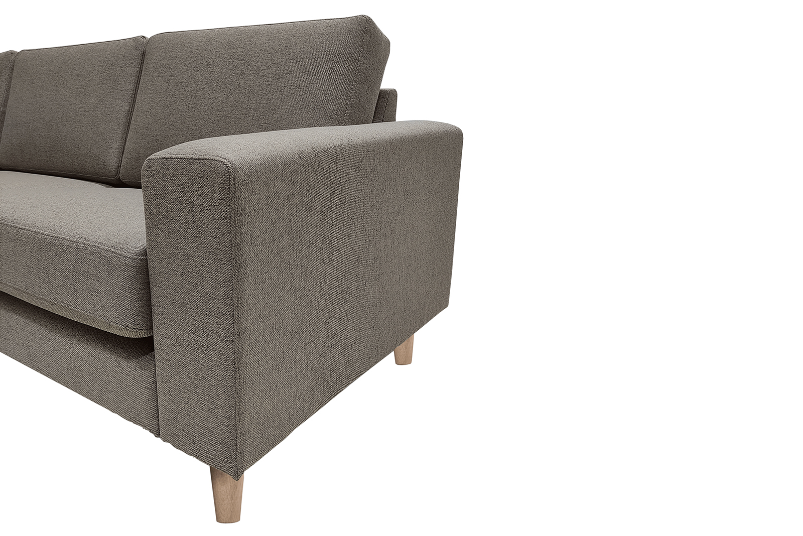 Hedda hjørnesofa Tekstil Neve 9 cappuccino med hvitoljede eikeben (1) og 18 c