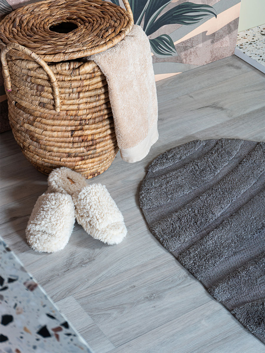 Badmat Beau – Grey Ovaal 60 x 100 cm