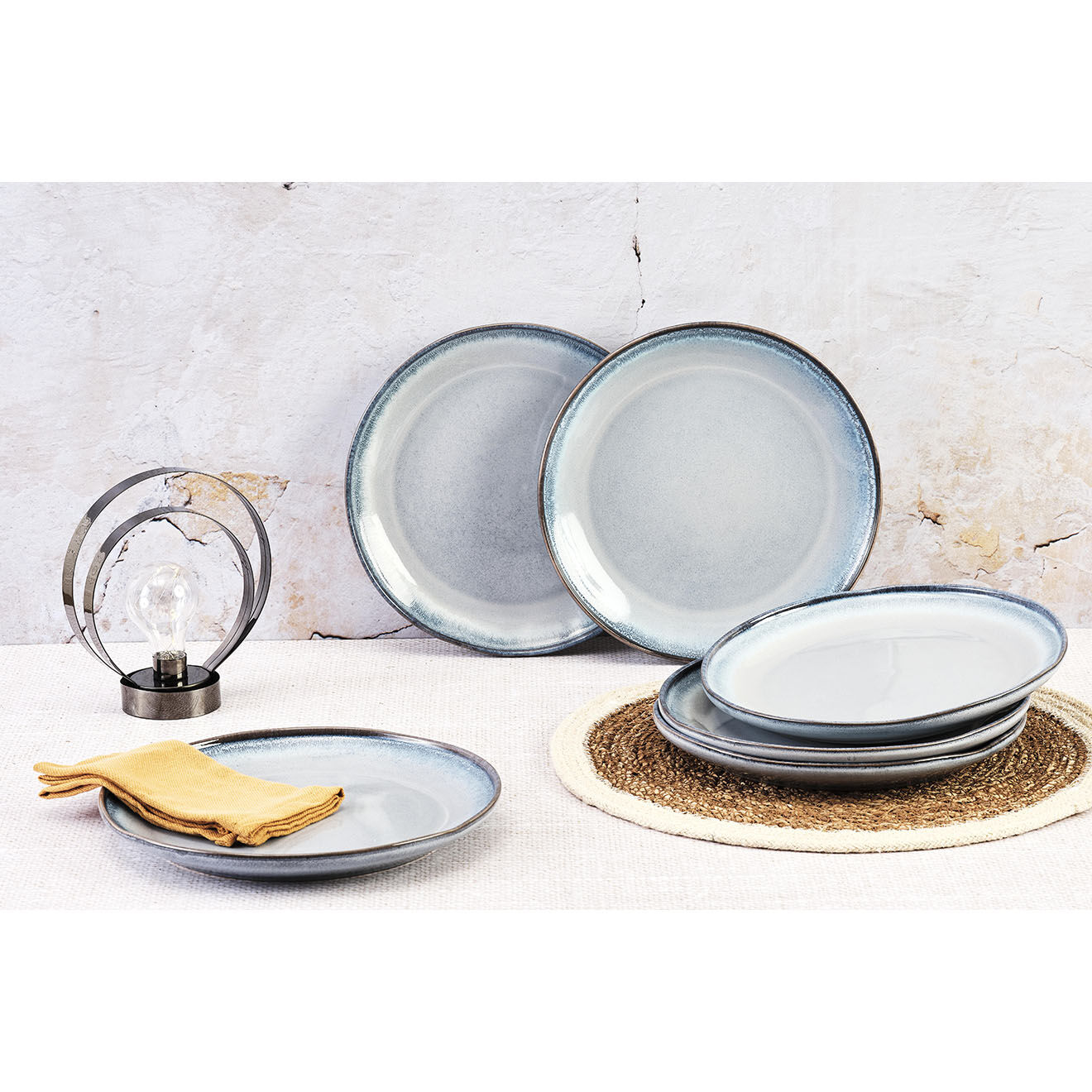 Bjorn 6 Assiettes Genesis bleues - D.27 cm