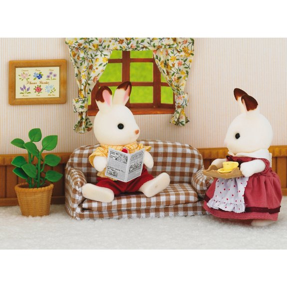 Papa Lapin chocolat et salon – Sylvanian Families 2201