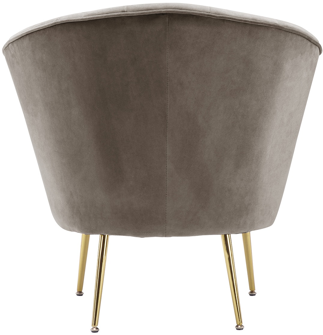 Kayoom Sessel »Loulan 125, gemütlicher Cocktail-Sessel, edler Samtbezug« 1 Stk. tlg. Cocktail-Sessel, Rückenlehne mit Ziernaht, Metallbeine in Gold