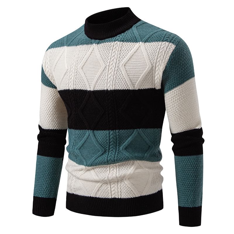 Blueforce - Top met lange mouwen en mockneck en kleurblokkenmotief