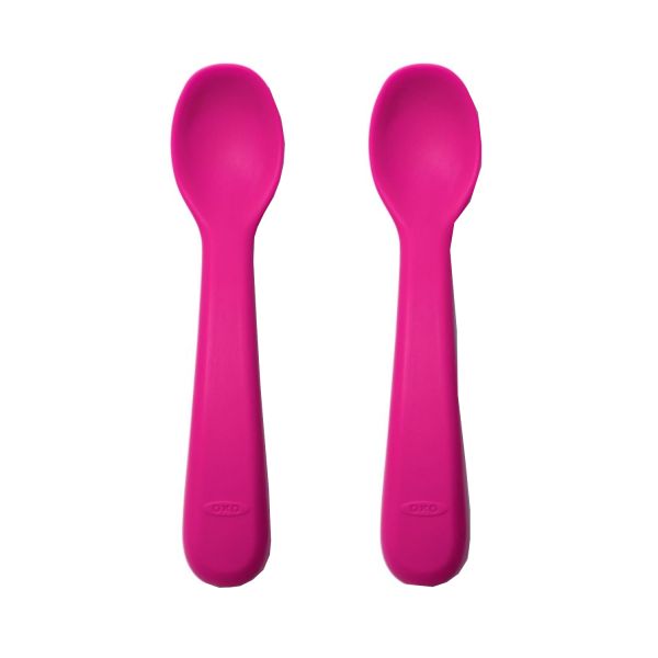 OXO Tot Silicone Lepels Pink 2 Stuks