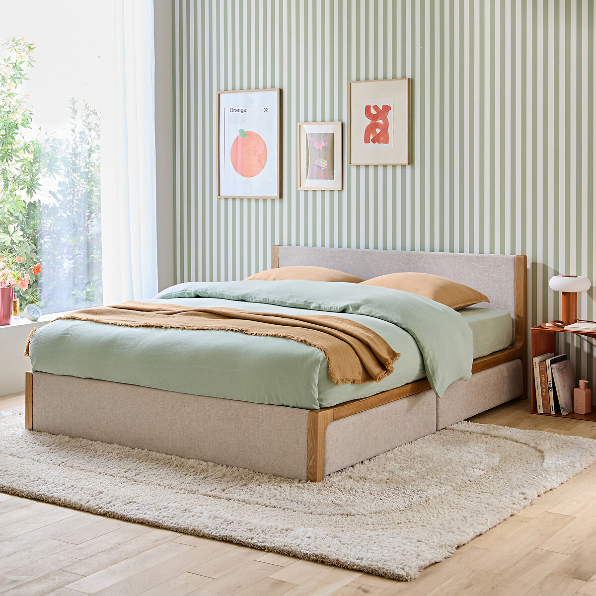 LA REDOUTE INTERIEURS<br>Conjunto de 2 gavetas de arrumação para cama Elori