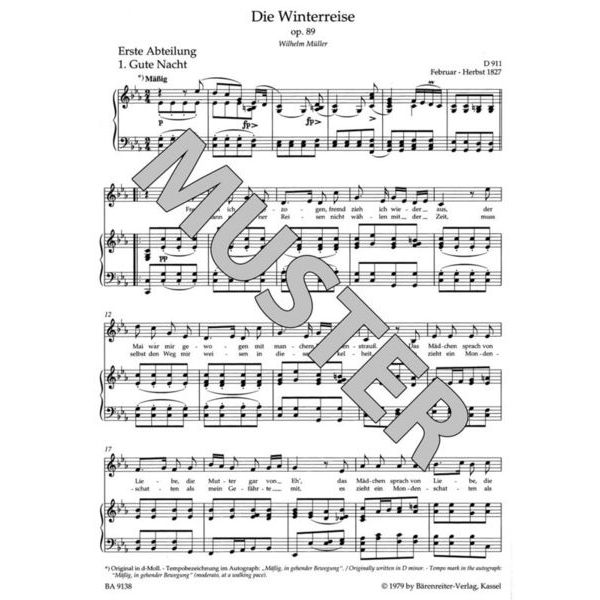 Bärenreiter Schubert Winterreise Mittel