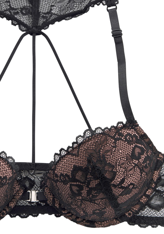 LASCANA Push-up-BH , mit dekorativem Spitzenrücken im Bänderdesign, sexy Dessous