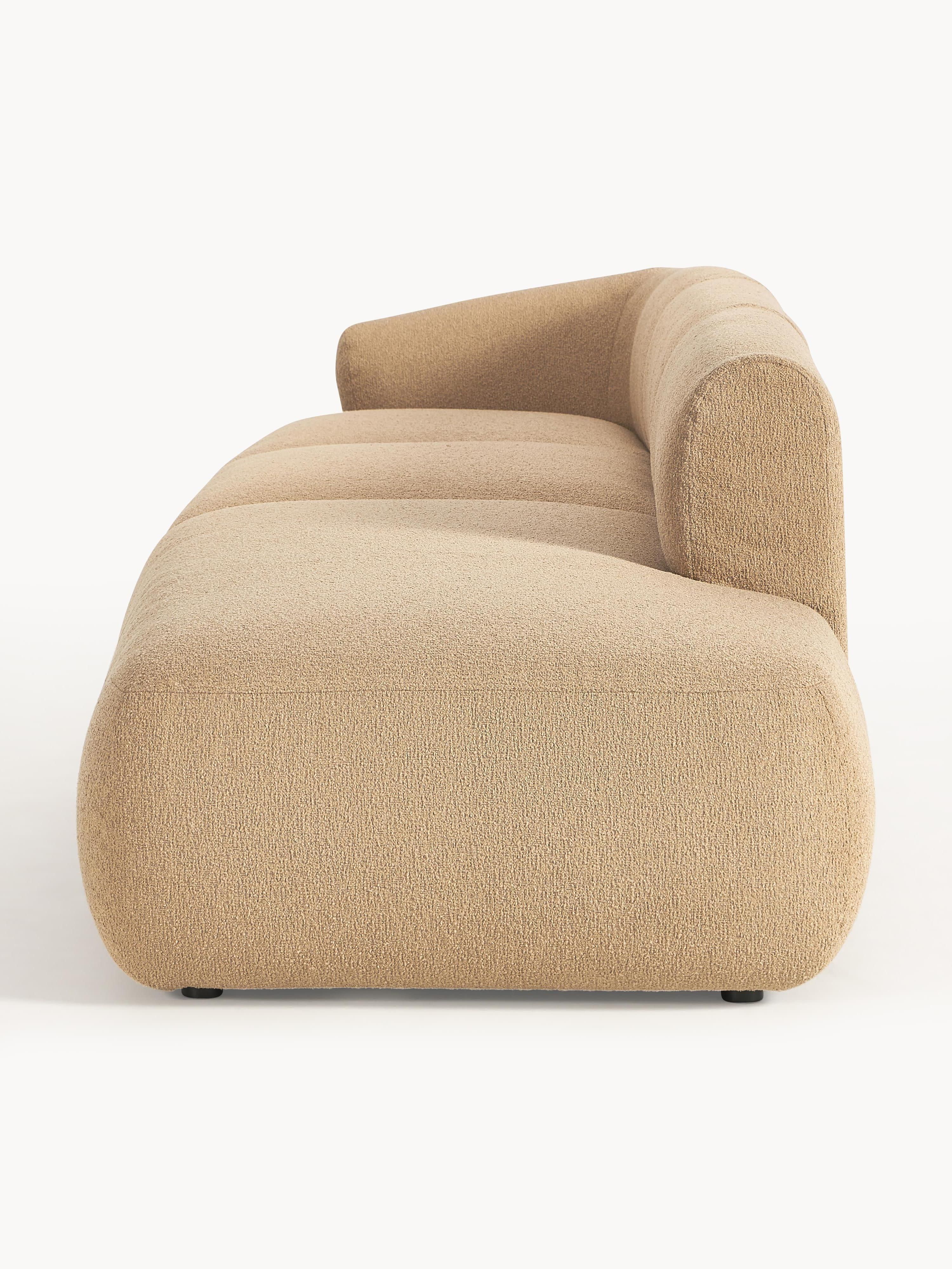 Modulaire XL chaise longue Sofia van bouclé stof