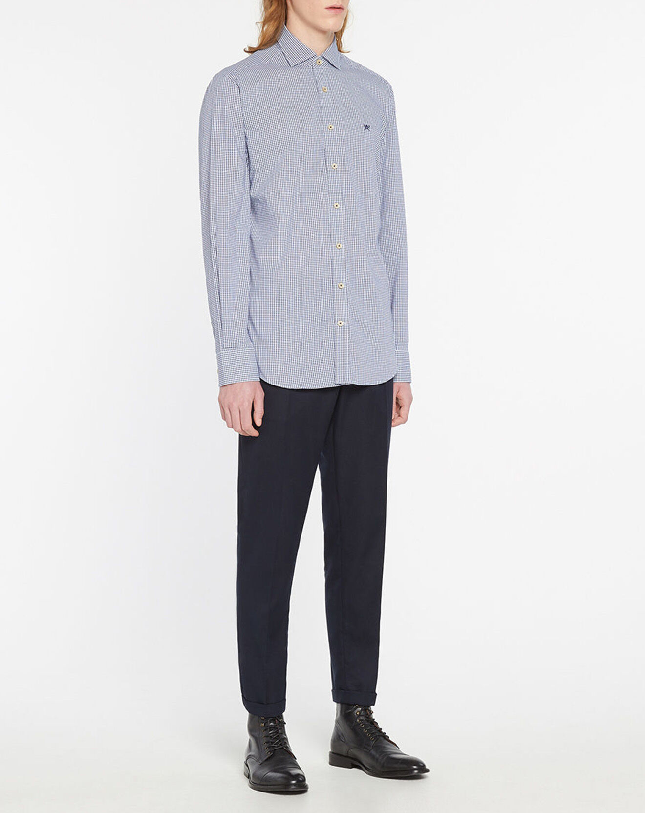 Hackett London Chemise Slim Fit  carreaux bleue