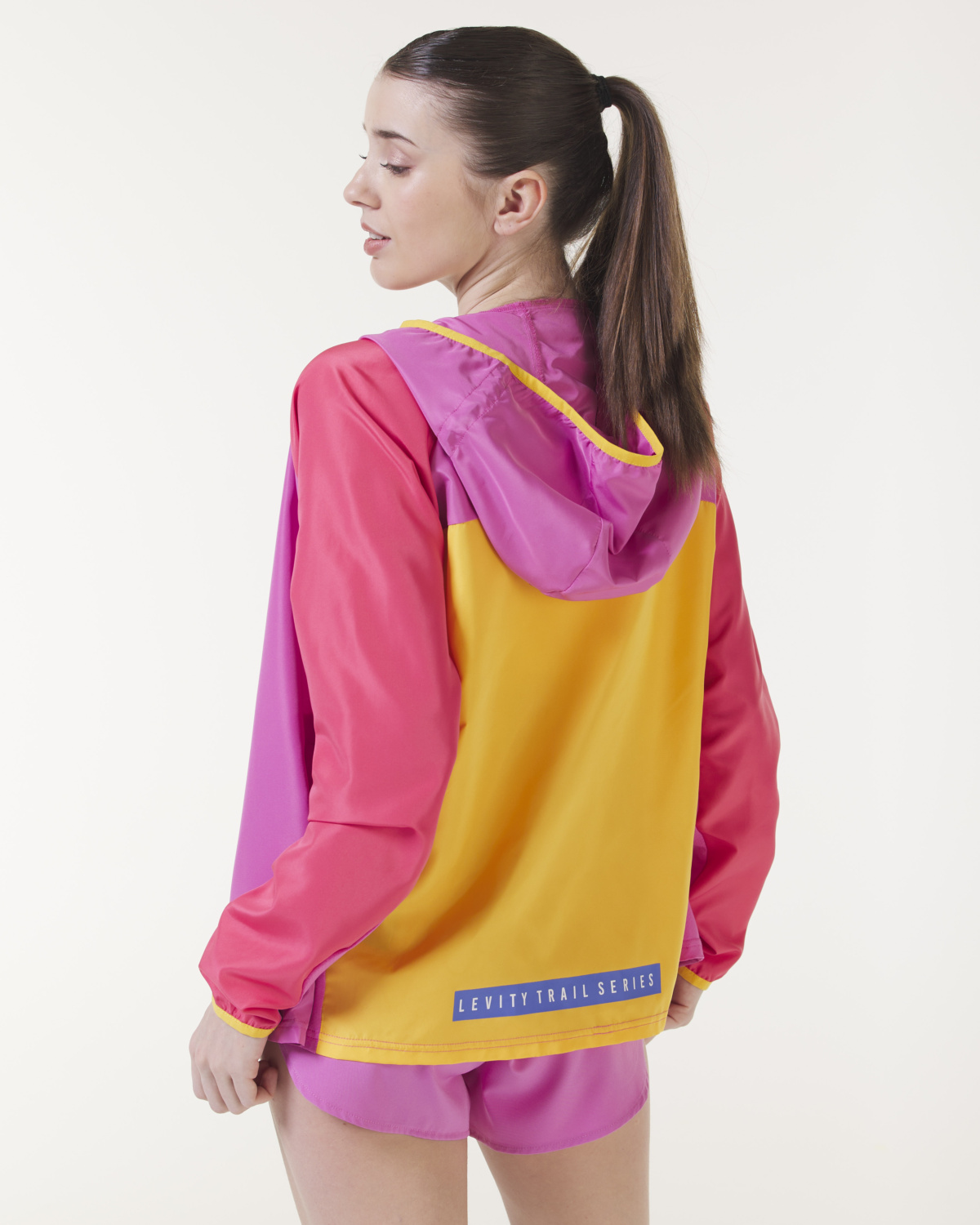 LEVITY Trail Packable Lightweight Jacket Pink Punch Combo