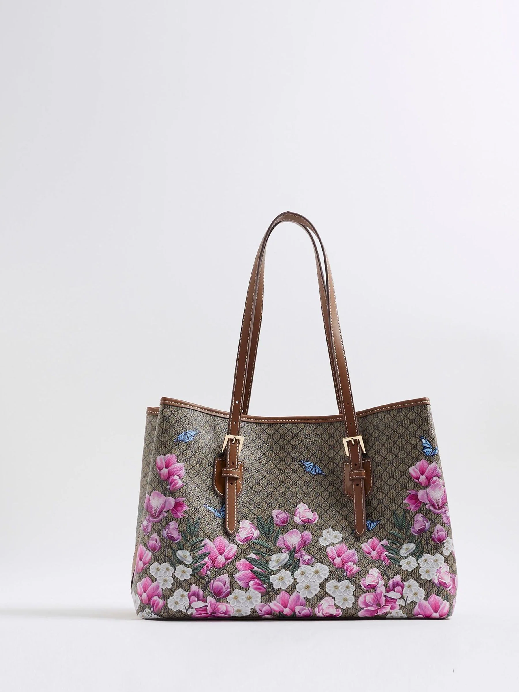 River Island Morgan Collab Bloemen Gesp Shopper