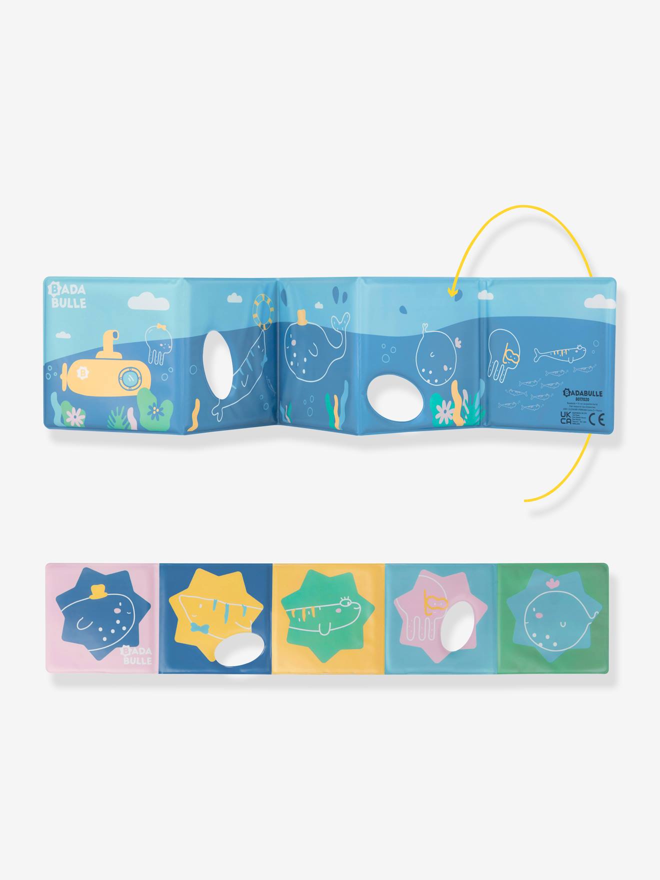 Adesivos + livro de banheiro multicolorido BADABULLE