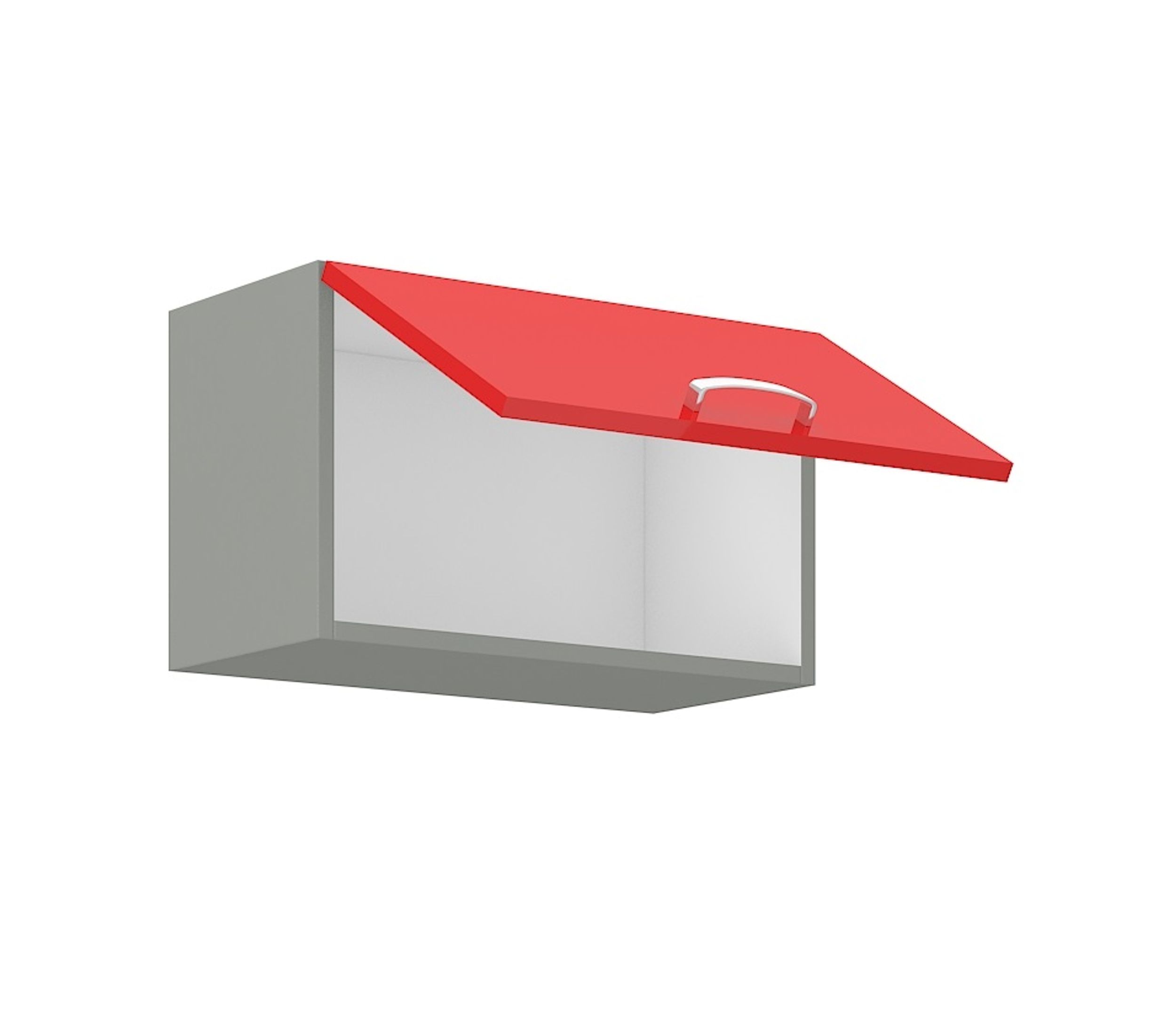 Küchen Hängeschrank 60 Glanz Rot Grau Küchenzeile Küchenblock Küche Rose Bianca