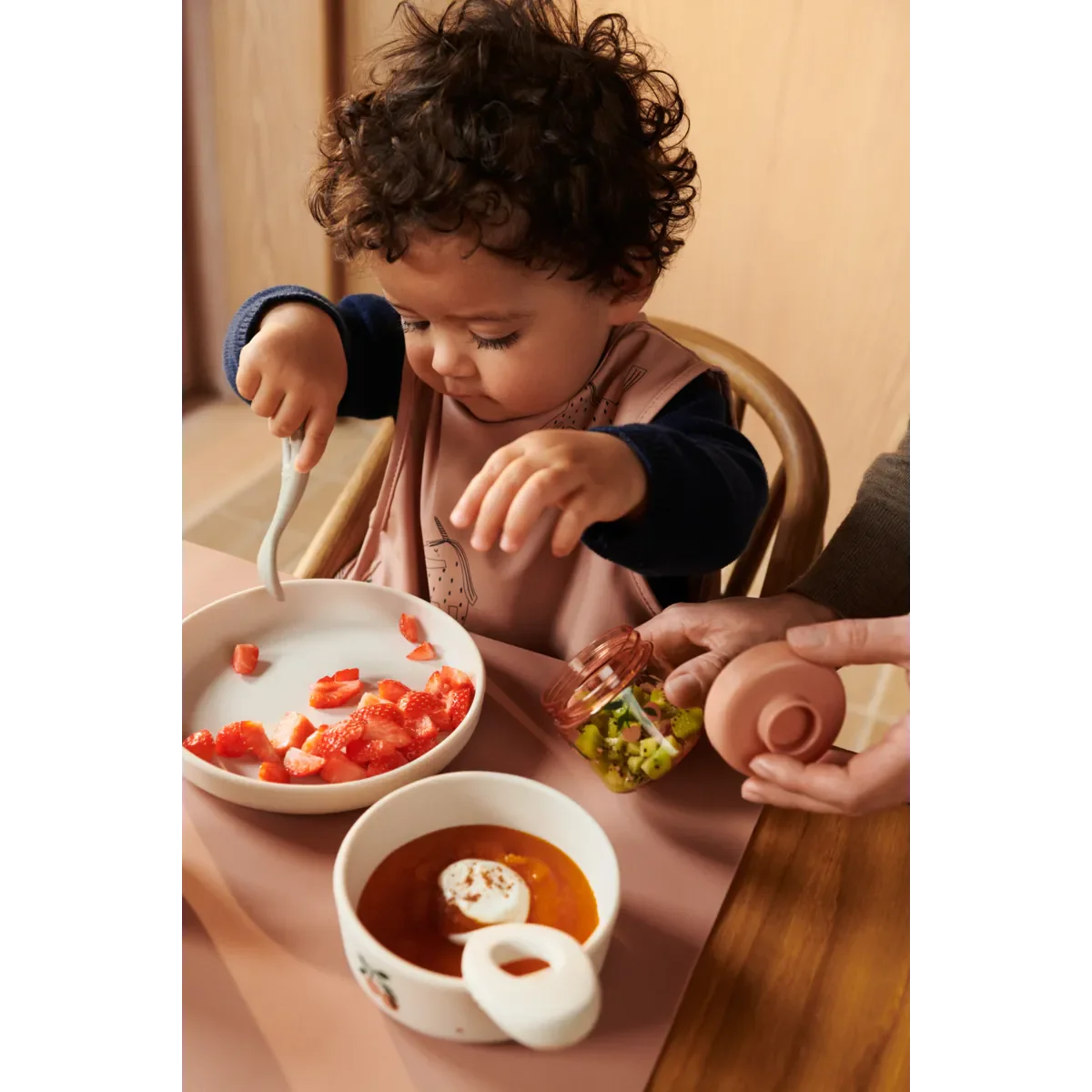 Liewood Dominique Baby Food Boxes 4-Pack peach sea shell