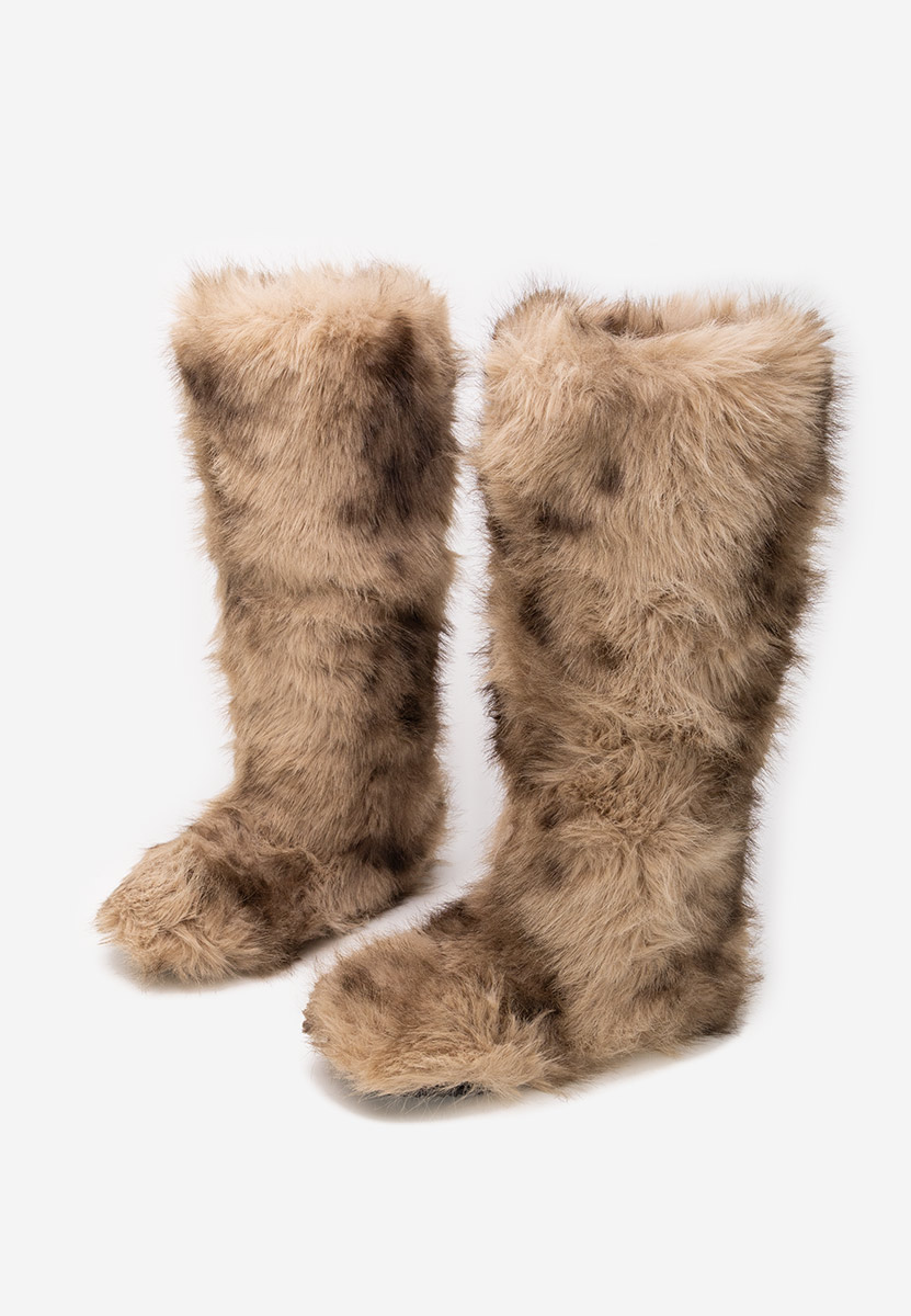 Bottes fourrées femmes kaki Gelira