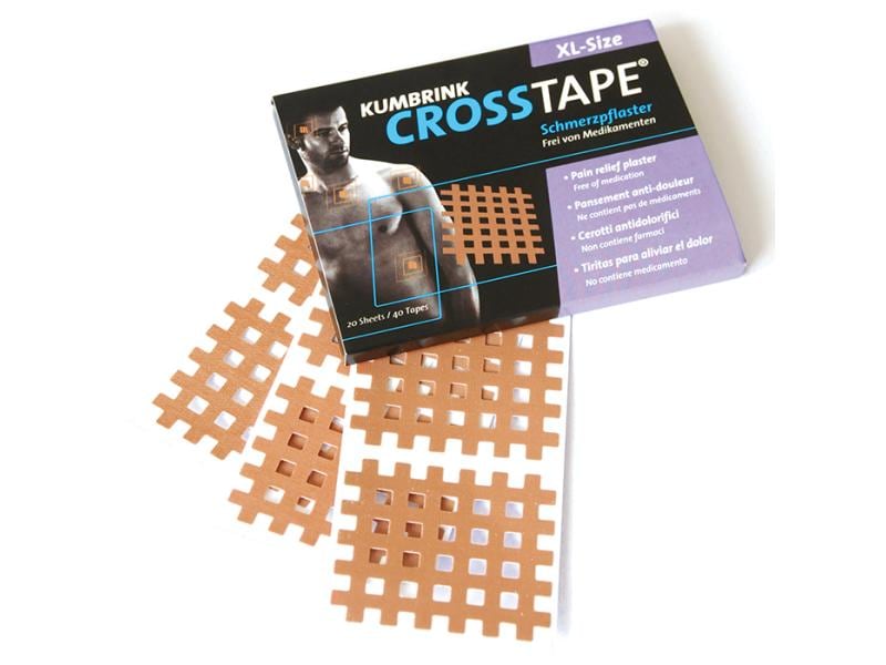 Crosstape Schmerz- und Akupunkturtape Grösse XL, 40 Tapes Gitter Tapes zur Schmerzbehandlung
