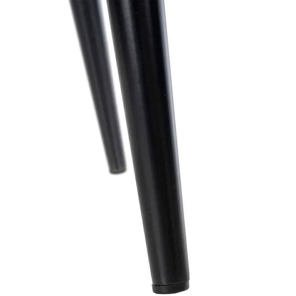 CLP Eetkamerstoel Stanley zwart Frame - Fluweel - creme