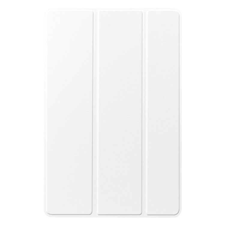 Samsung Galaxy Tab S10 FE / Tab S9 FE Flipcase Hülle Ledertasche mit Aufstellfunktion Litchi Look   S-Pen Halterung - Weiss
