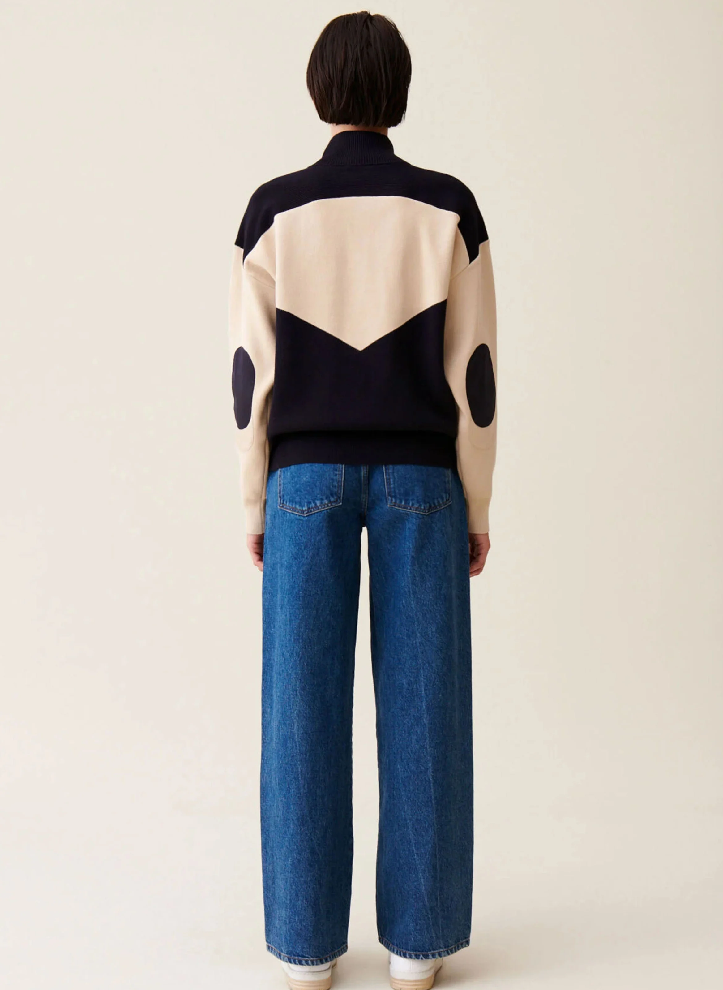 Sweat col montant| Bleu