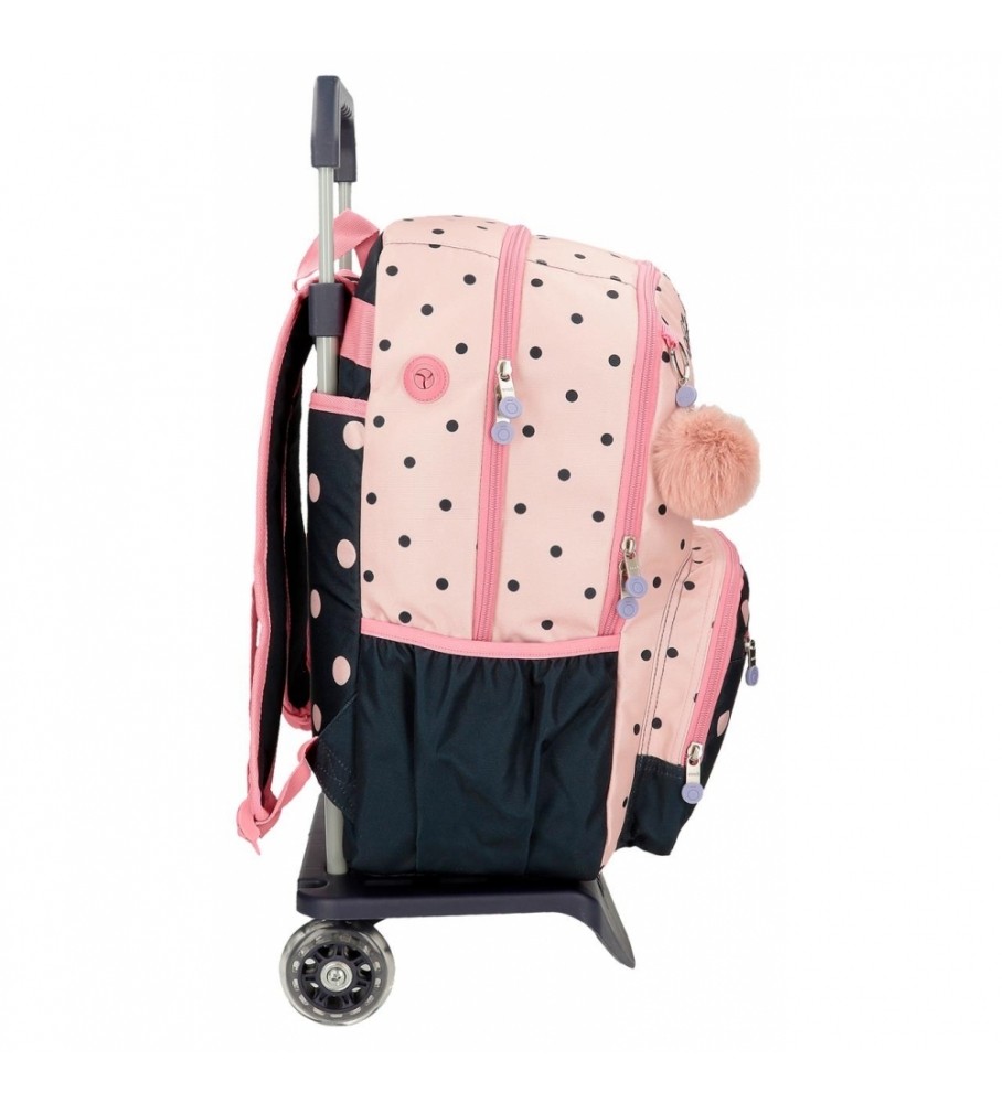 Enso Mochila EnsoFriends Together doble compartimento con carro rosa