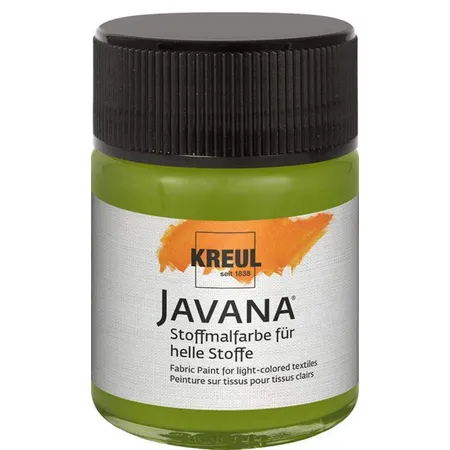 KREUL Javana Stoffmalfarbe für helle Stoffe Olivgrün 50 ml