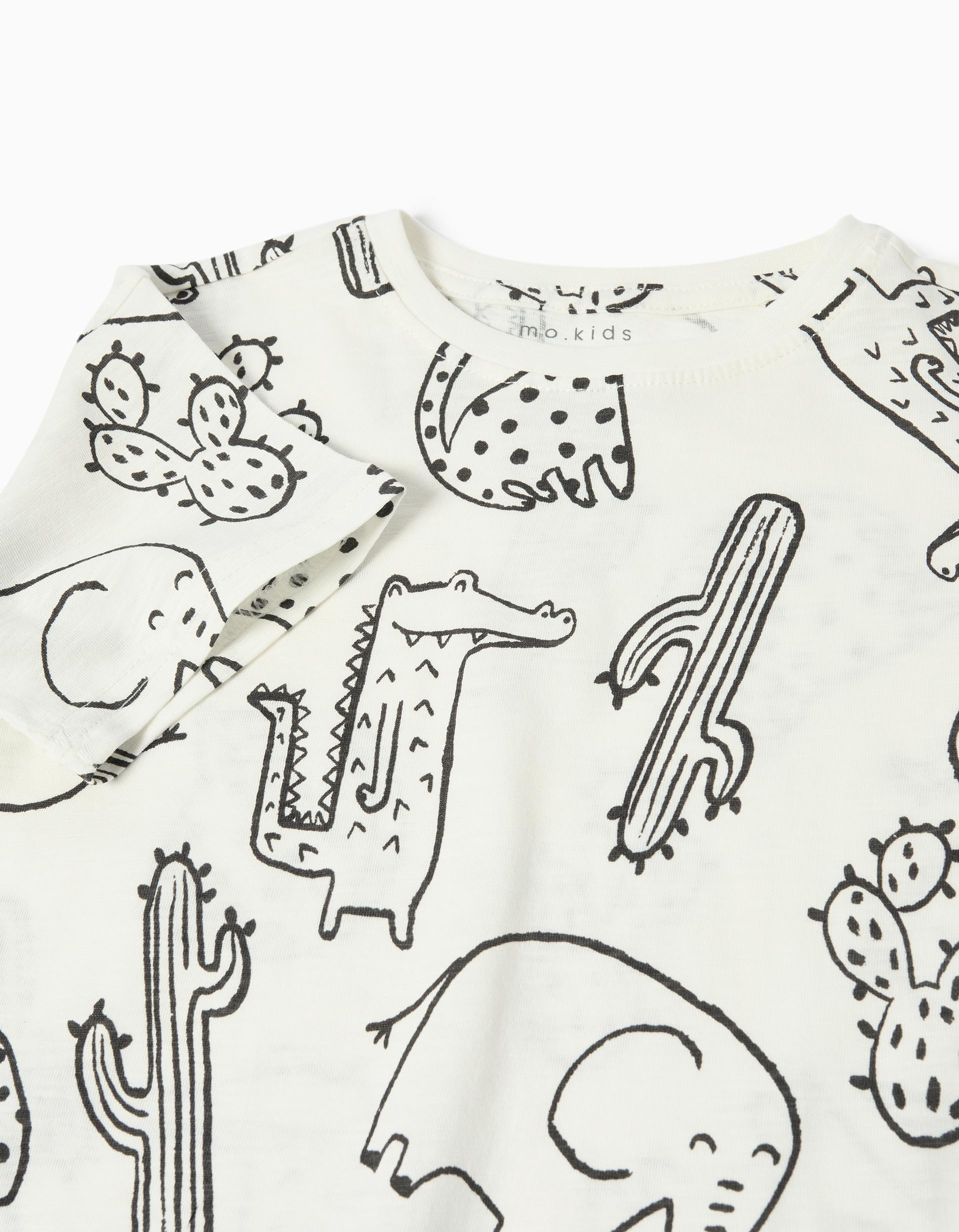 T-shirt Estampado, Menino, Branco
