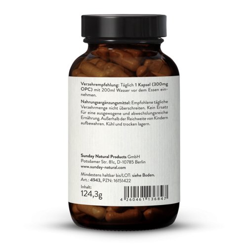 Sunday Natural Products OPC300Traubenkernextrakt