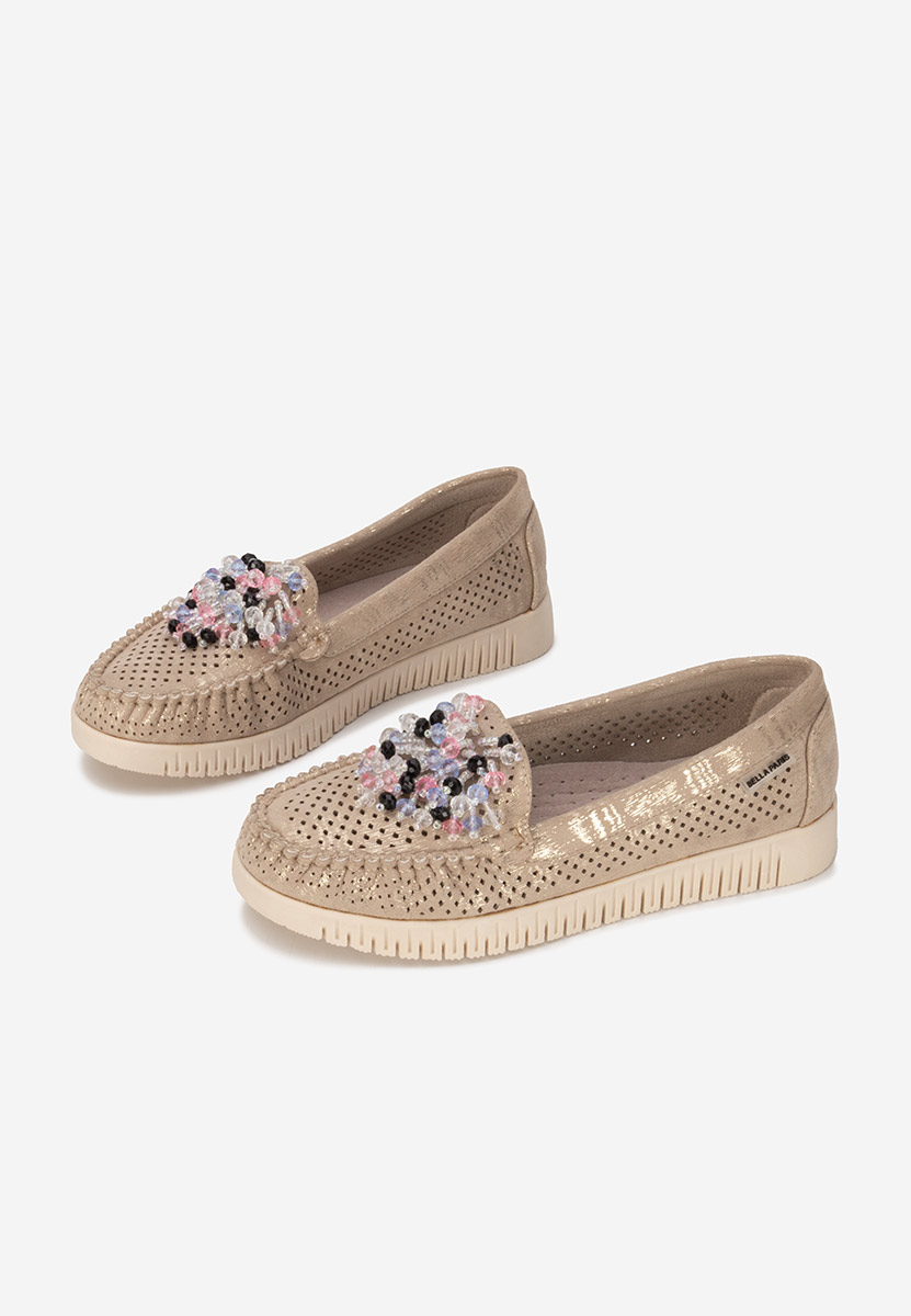 Mocassins femme dorées Lynna V2