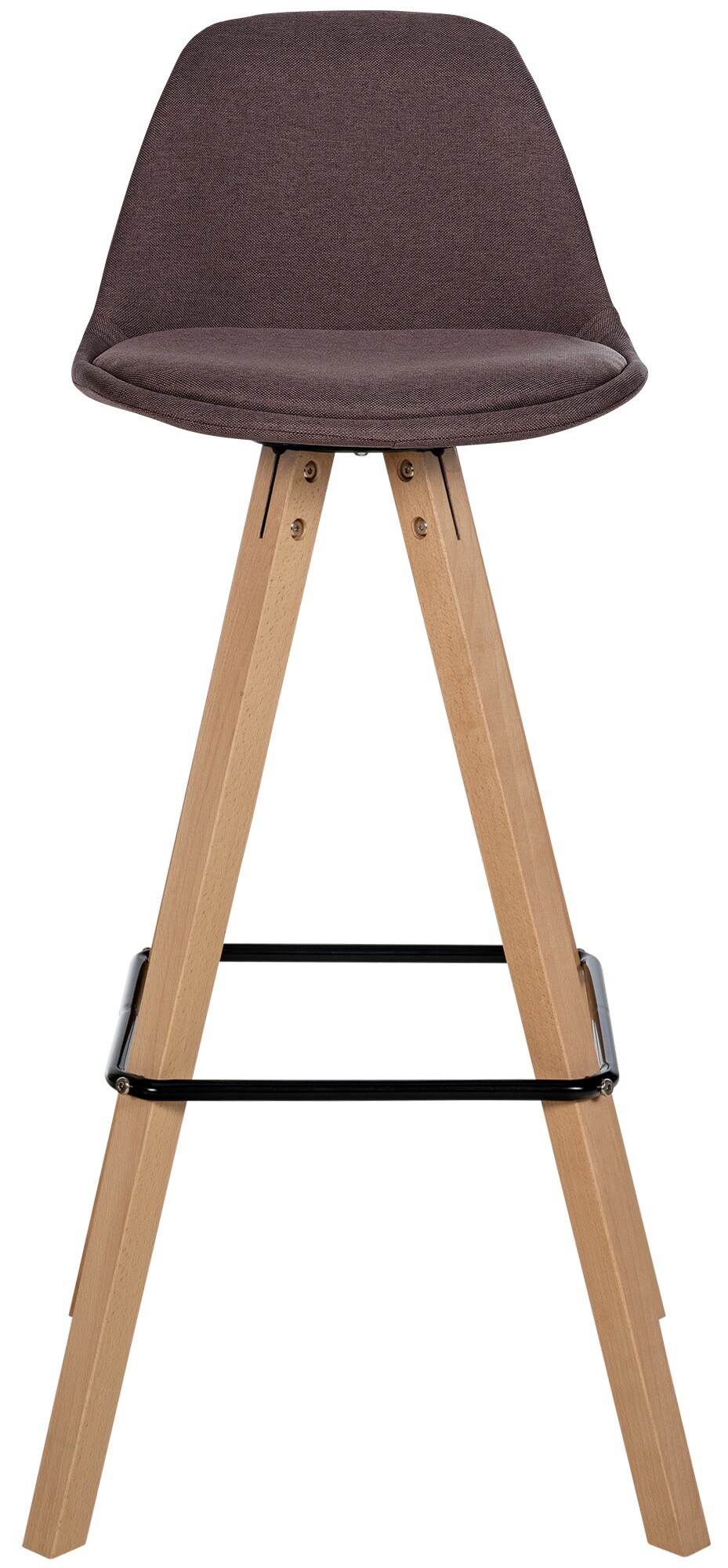 CLP Barhocker Corbin Stoff-Bezug Square I Holz-Gestell