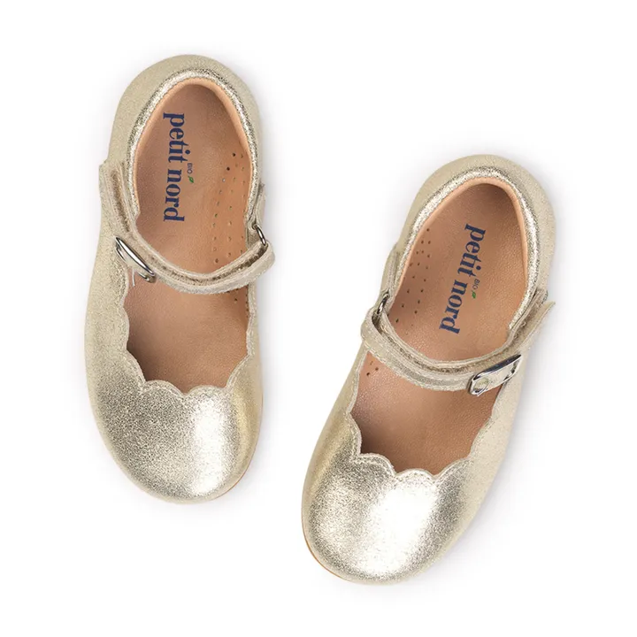 Petit Nord Ballerines Scratchs Mary Jane | Doré