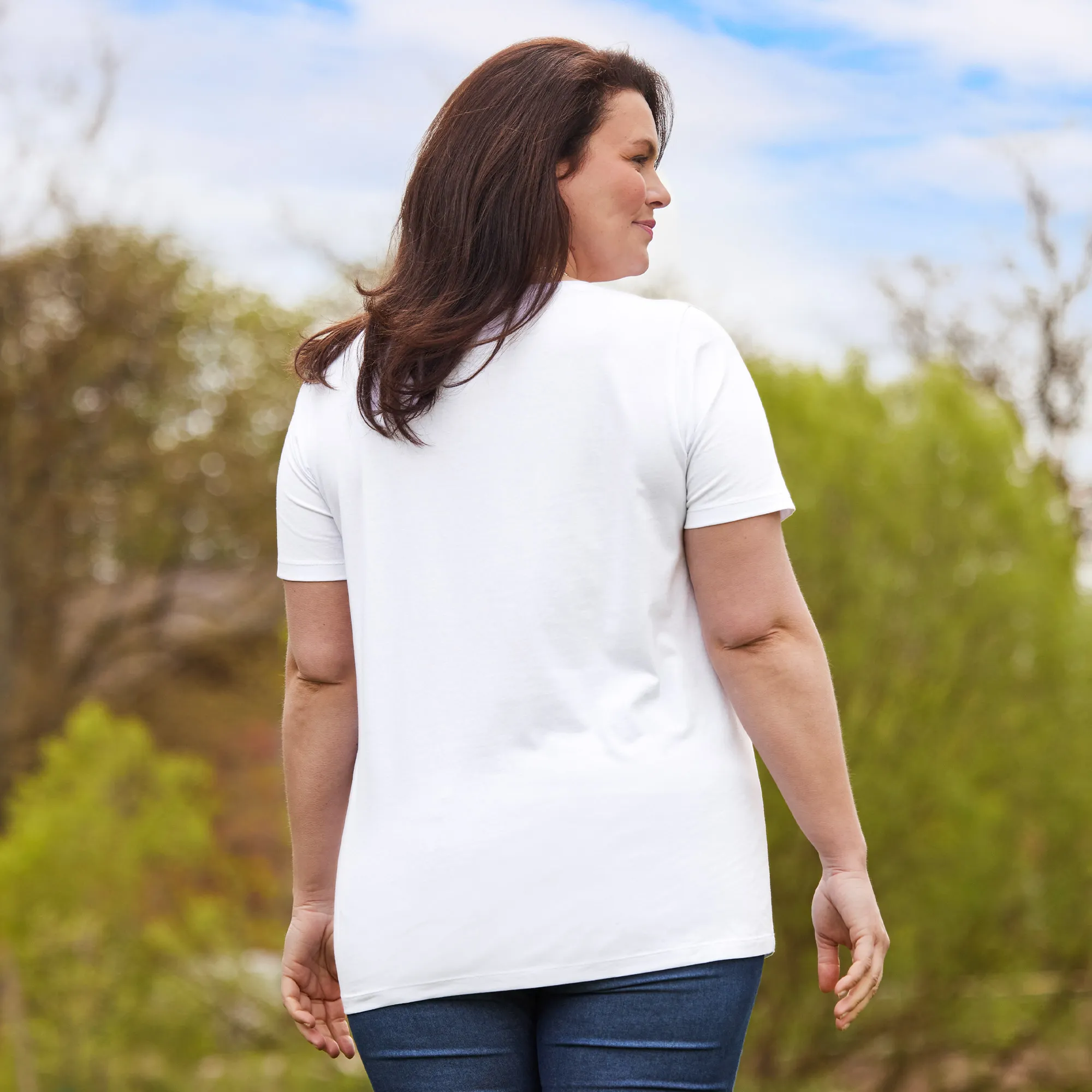Damen-T-Shirt mit hohem Baumwoll-Anteil, große Größen