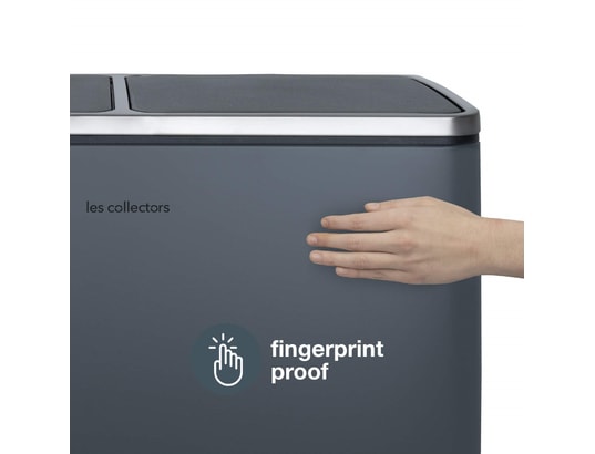 LES COLLECTEURS - Poubelle à pédale N°906 gris foncé - Double compartiment 2 x 30L
