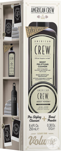 American Crew Coffret Shampoing Pré-Coiffant Boost 250ml + Boost Powder 10g