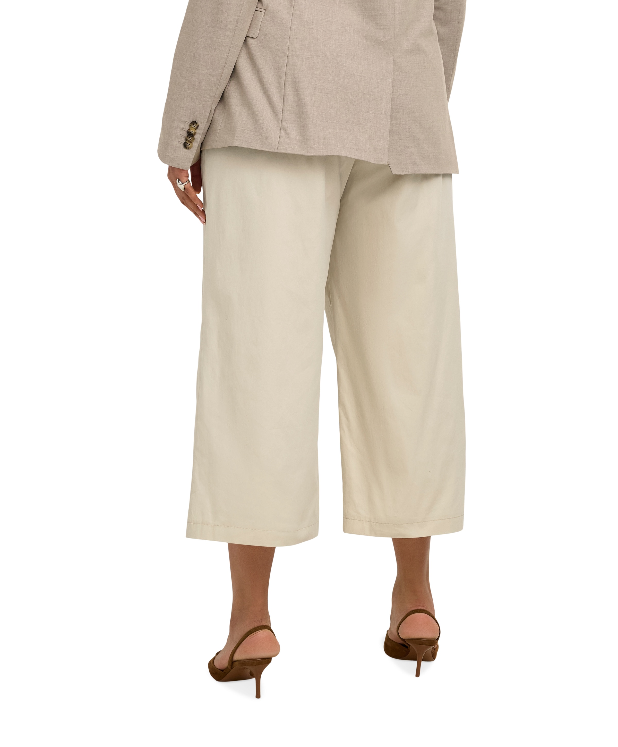 Only Carmakoma CARANNY HW BELT LONG CULOTTE PNT dames broek beige