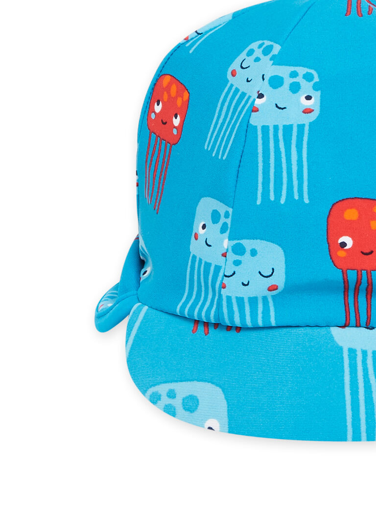 Chapeau bleu à imprimé méduses bébé garçon
