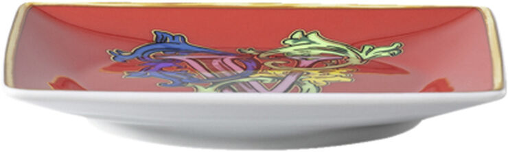 Versace Bowl 12cm sq. flat, Holiday Alphabet V, Versace Flerfarvet