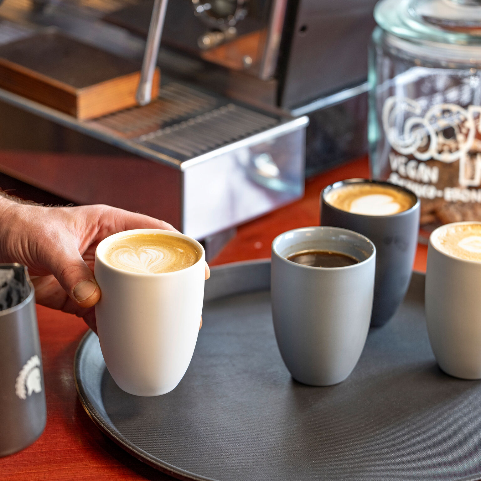 the mug+ Comfort Blue Becher doppelwandig