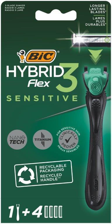 BIC Hybrid 3 Flex Sensitive Starterkit 1+4pakk