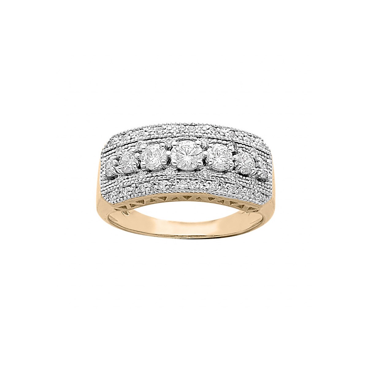 Bague grande taille - Plaqué or