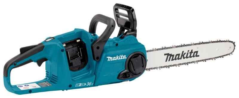 Makita DUC400PT4J 2x18V Kettingzaag 40 cm  (4x  5.0 Ah) en duo snellader, in doos/mbox