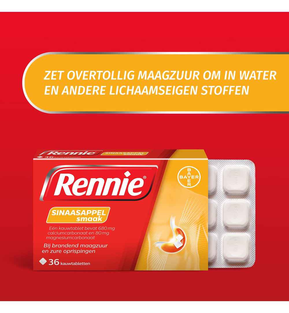 Rennie Sinaasappel (36 tabletten)