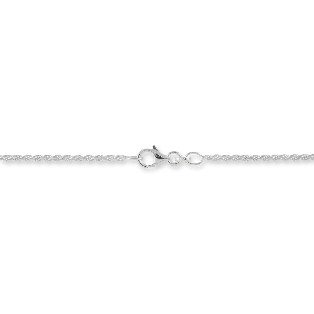 Collier Celianeae Maille Corde Argent Blanc