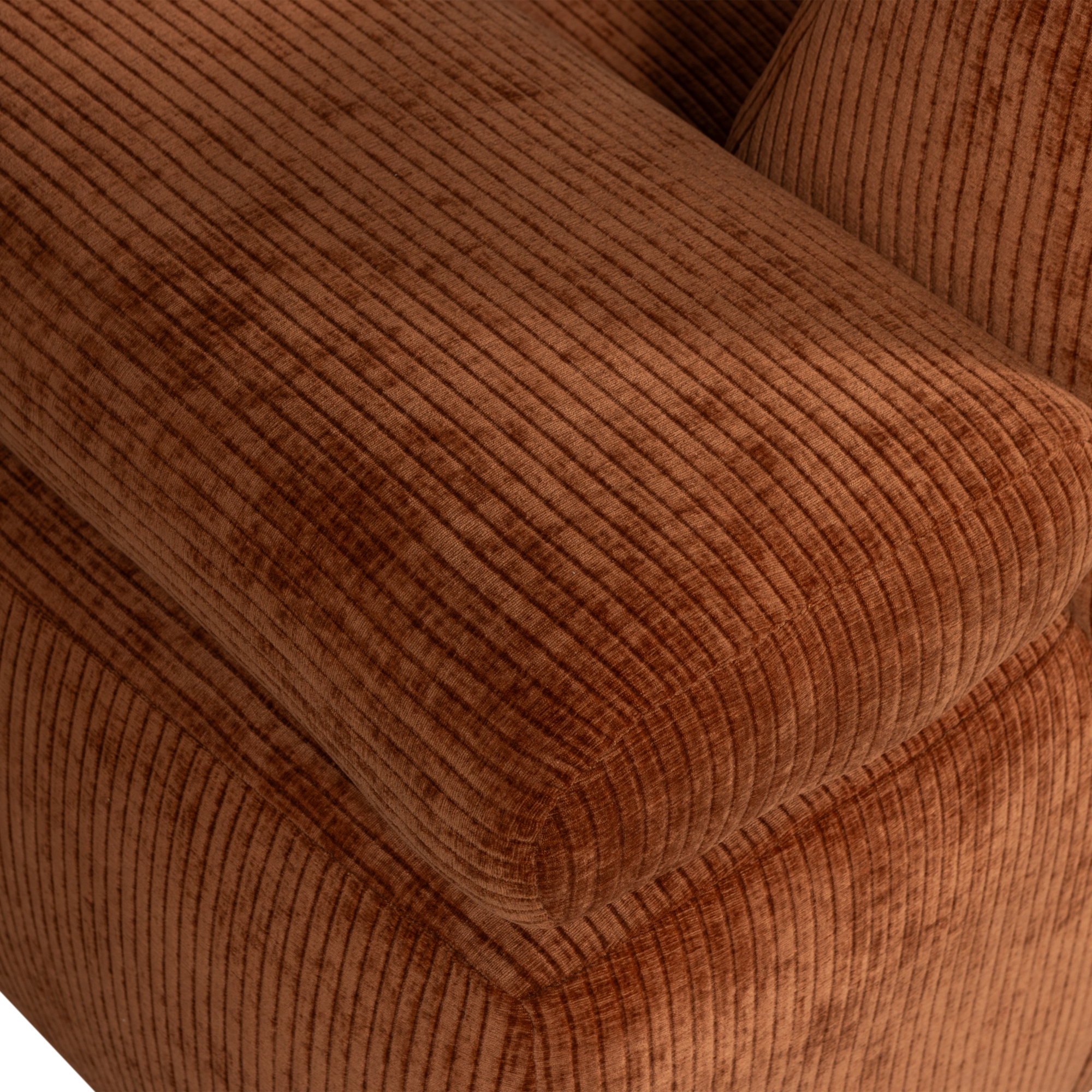 Chaise Longue Mojo Mojo Chaise Longue Rechts - Geweven Ribstof - Roestbruin