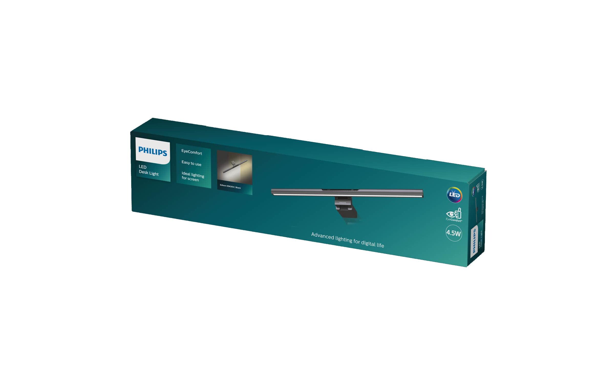 Schreibtischleuchte Edison, 4.5W, 3000-5000K, SchwarzLED-Tischleuchte