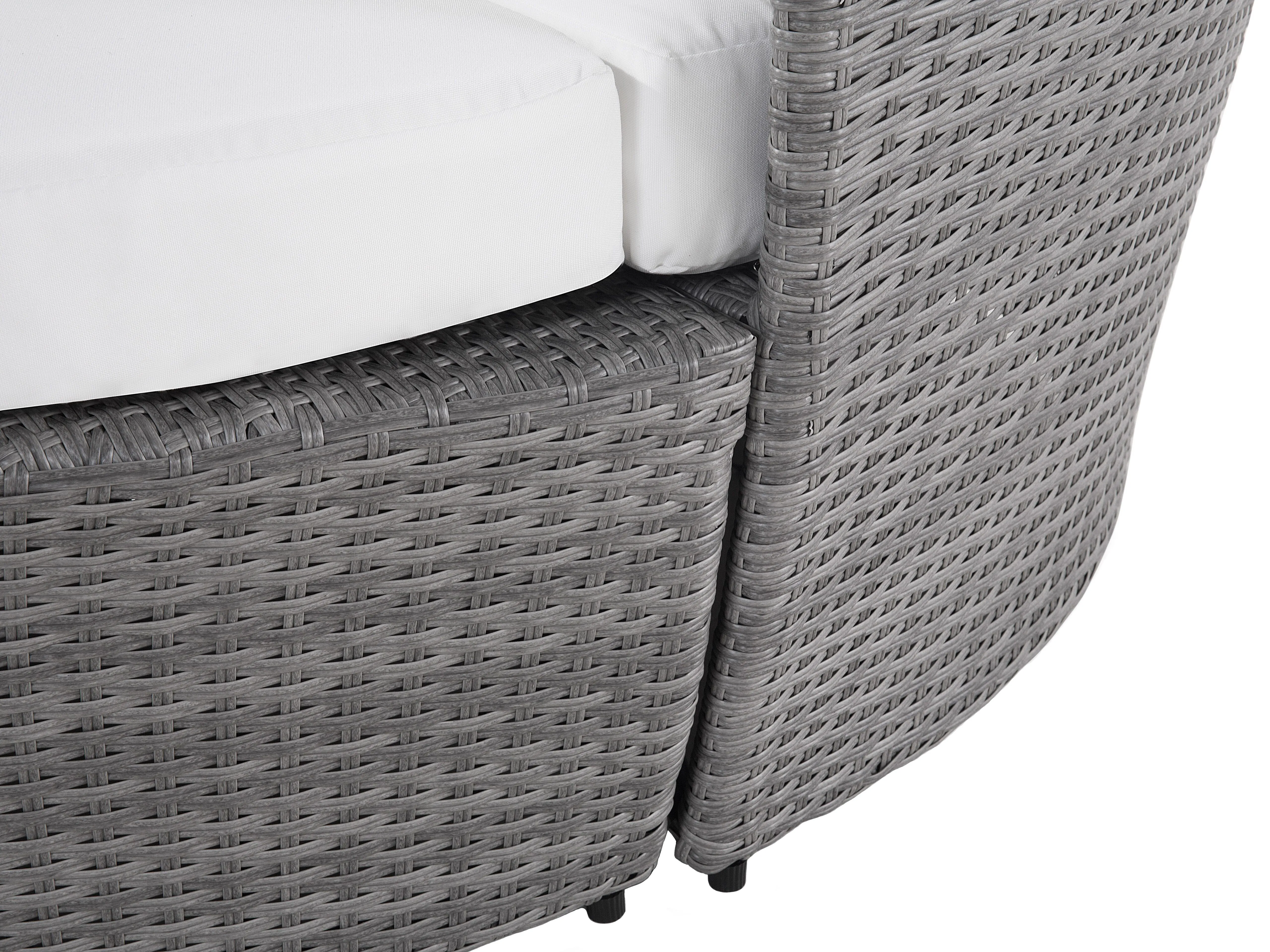 Zonne-eiland SYLT LUX PE rotan Grijs